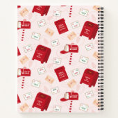 Noordpool Mail kerstpatroon gepersonaliseerd Notitieboek (Achterkant)