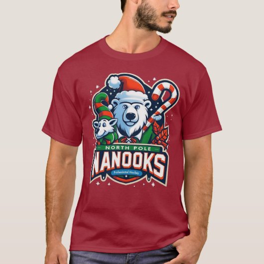 Noordpool Nanooks 🐻‍ 🏒 🎅 T-shirt (Voorkant)