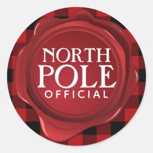 Noordpool Officiële Waszegel Feestdag Kerstmis Ronde Sticker