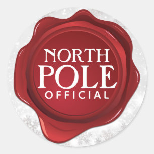 Noordpool Officiële Wax Seal White Christmas Ronde Sticker