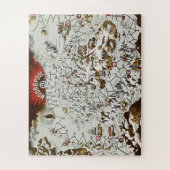 Noordpool - Oude Antiek Kaart Wereld Legpuzzel (Verticaal)