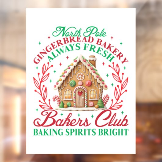 Noordpool peperkoek bakkerij raamsticker (Vel 2)