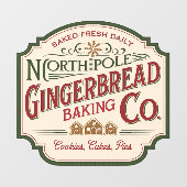 Noordpool peperkoek bakkerij vintage raamsticker (Vel)