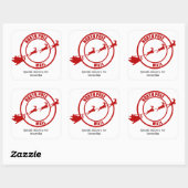 Noordpool Santa mail rendier Kerst sticker (Vel)