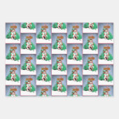 Noordpool Sneeuwman Dragon Pinguïn Kerstmis Inpakpapier Vel (Voorkant)