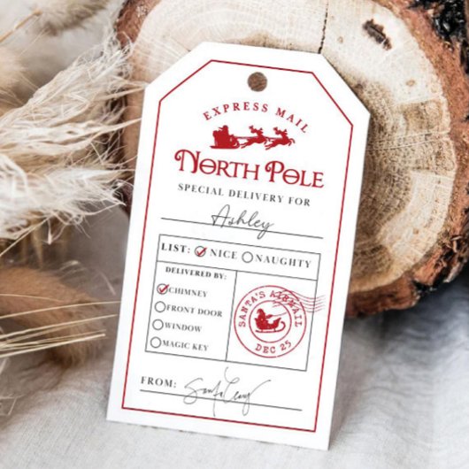 Noordpool Speciaal Leveringsgift Label Santa Works Cadeaulabel