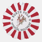 Noordpool Speciale levering Rudolph Kerstmis Ornament Kaart (Voorkant)