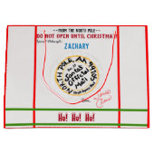 Noordpool stempel niet openen tot Kerstmis Groot Cadeauzakje (Voorkant)
