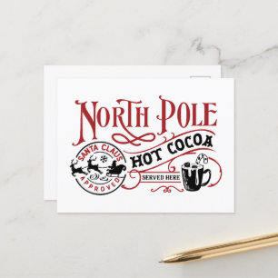 Noordpool warme cacao Kerstmis Feestdagenkaart