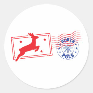 noordpoolbegeleiders voor kerstcadeautjes ronde sticker