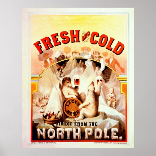  Noordpoolbier, vers en koud Poster (Voorkant)