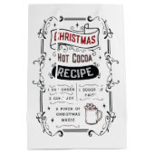 Noordpoolchocoladerecept Medium Cadeauzakje (Achterkant)