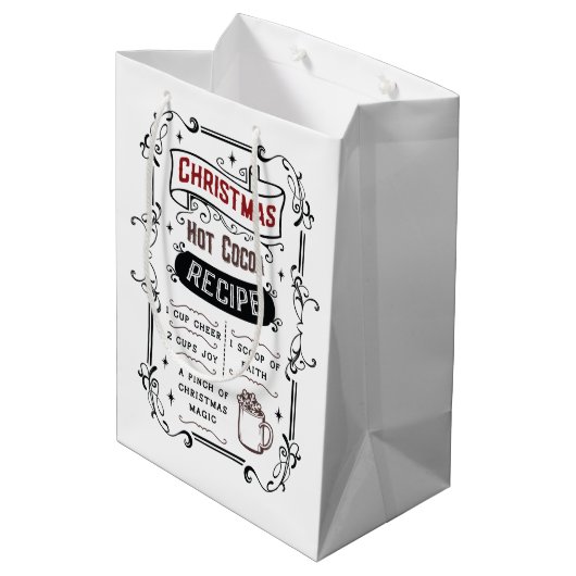 Noordpoolchocoladerecept Medium Cadeauzakje (Achterkant Gekanteld)