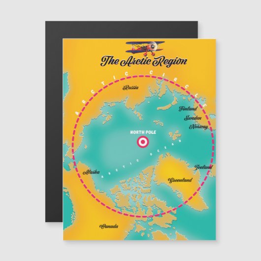 Noordpoolgebied noordpoolkaart (Voorkant / Achterkant)
