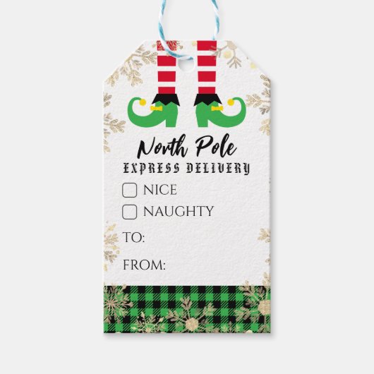 Noordpoolkerst Cadeaulabel (Voorkant)