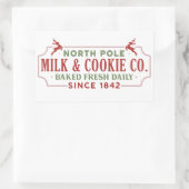 Noordpoolkoekje kerst rechthoekige sticker (Tas)