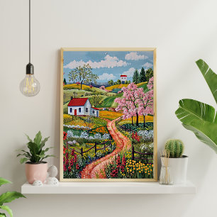 Noords Abstract Geometrisch Poster (steen)