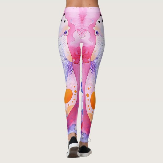 Noords Beer in aquarel Leggings (Achterkant)