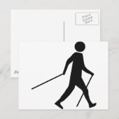 noords lopend pictogram briefkaart (Voorkant / Achterkant)