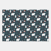 Noords Scandinavisch Beer Patroon Kerstmis Inpakpapier Vel (Voorkant 2)