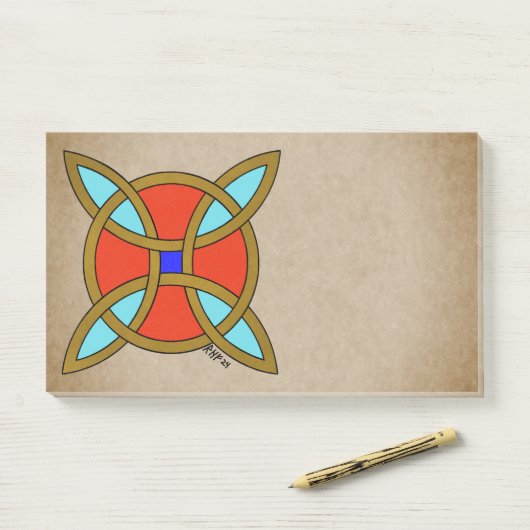 Noordse bescherming tegen hekserij of heksenknoop post-it® notes (Op bureau)