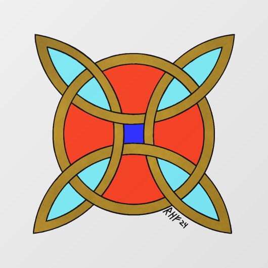 Noordse bescherming tegen hekserij of heksenknoop raamsticker (Vel)