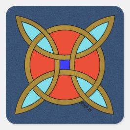 Noordse bescherming tegen hekserij of heksenknoop vierkante sticker