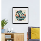 Noordse dennen en pieken poster