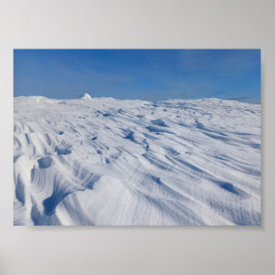 Noordse eenzaamheid winter sneeuwduinen poster