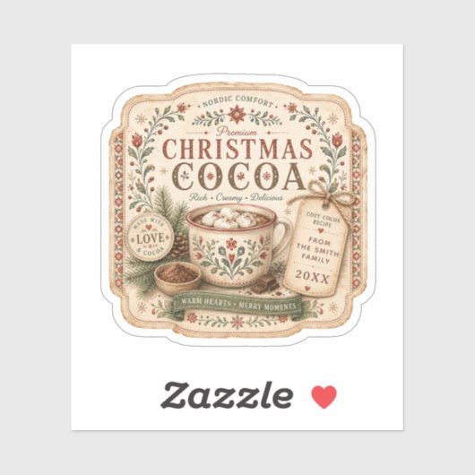 Noordse Heete Cocolade Label (Vel)