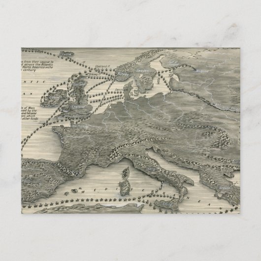 Noordse invasies briefkaart (Voorkant)