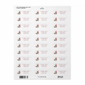 Noordse Kabouter slee rijdt denn bomen Etiket (Full Sheet)