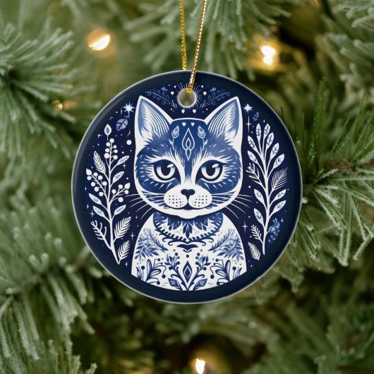 Noordse Kat Ornament (Boom)