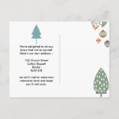 Noordse kerst Adreswijziging Scandinavische feestd Briefkaart (Achterkant)