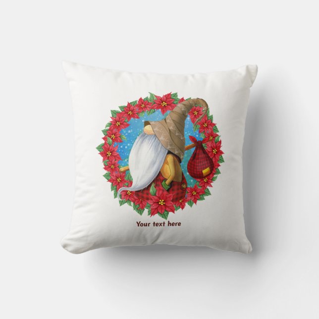 Noordse Kerstkabouter Kussen (Voorkant)