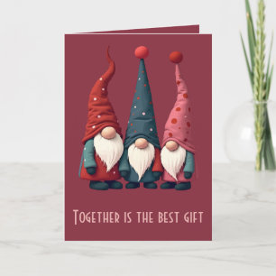 Noordse Kerstkabouters Retro Modern Kitschmas Knip Kaart