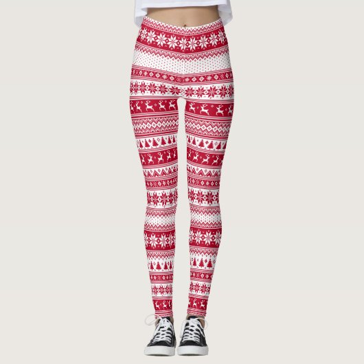 Noordse Kerstmis - Scandinavisch Leggings (Voorkant)