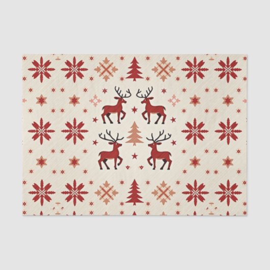 Noordse Kerstmis Tissuepapier (Voorkant)