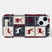 noordse kerstpatchwork | gebreid rendier Case-Mate iPhone case (Achterkant (horizontaal))