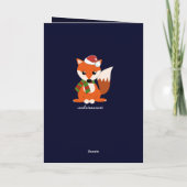 Noordse kerstpatroon & aangepaste tekst feestdagen kaart (Achterkant)