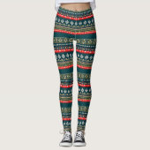 Noordse kerstpatroon leggings (Voorkant)