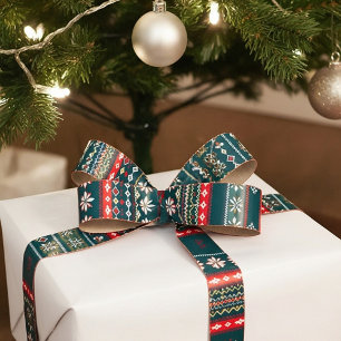 Noordse kerstpatroon lint