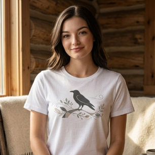 Noordse Kraai Kunst Natuurliefhebber Betekenisvol Tri-Blend Shirt