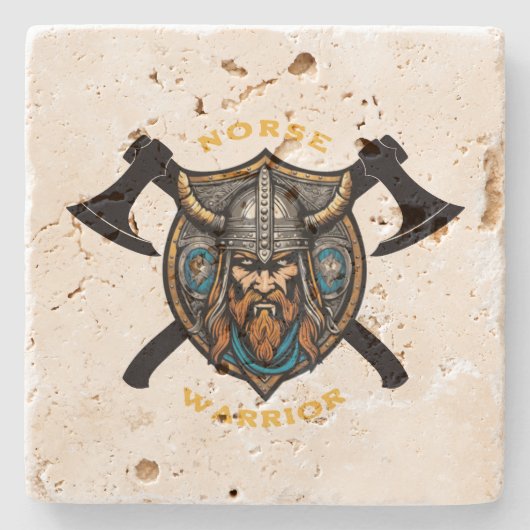 Noordse krijger stenen onderzetter (Voorkant)