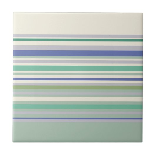 Noordse Pastel Strepen Patroon Tegeltje (Voorkant)