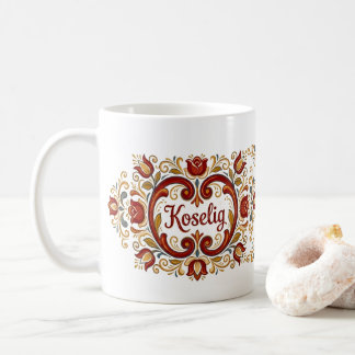 Noordse Rosemaling Mok, “Koselig” Scandinavisch On Koffiemok