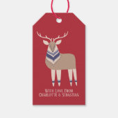 Noordse Scandinavisch Woodland - Kerstmis Cadeaulabel (Voorkant)