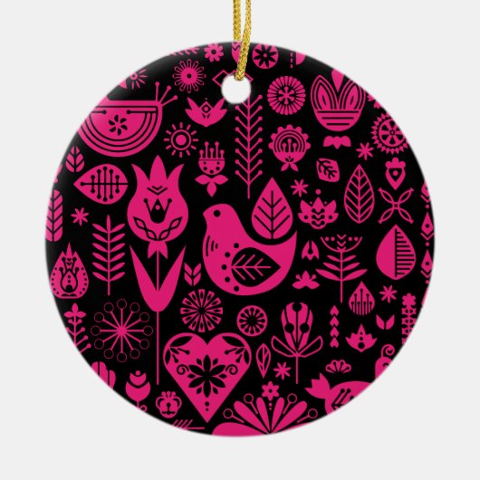 Noordse Scandinavische kerstdecoraties Keramisch Ornament (Voorkant)