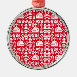 Noordse Scandinavische kerstdecoraties Metalen Ornament