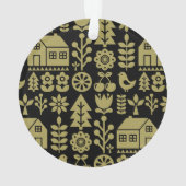 Noordse Scandinavische kerstdecoraties Ornament (achterkant)